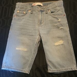 NWT Levi 511 Slim Kids Denim Shorts Size 10